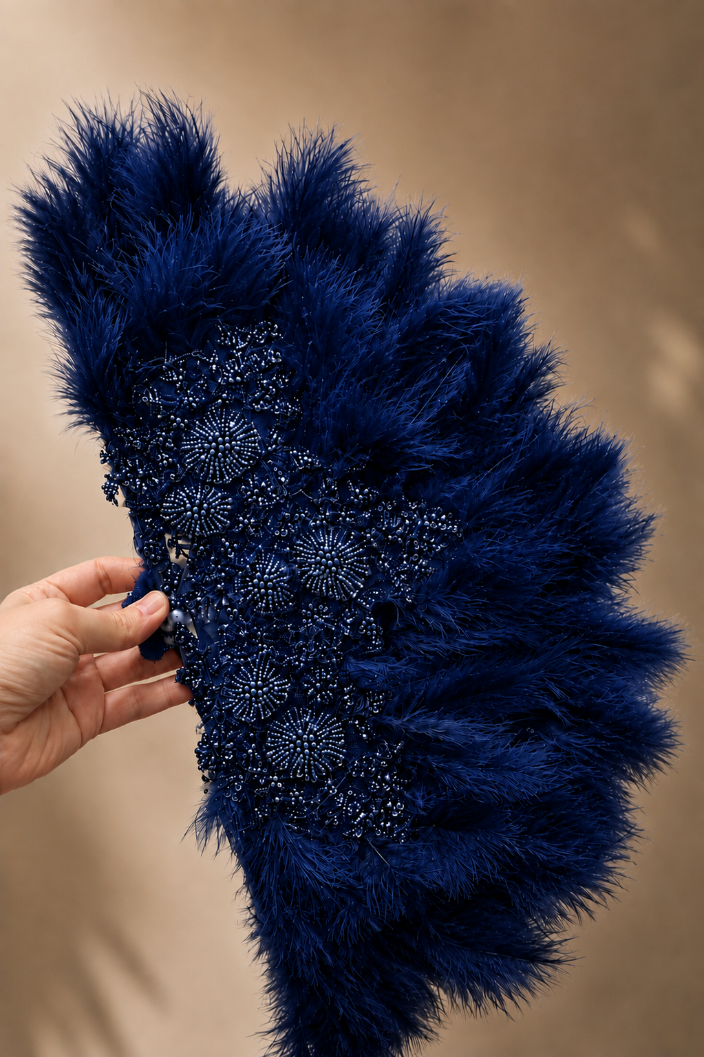 Feathered VIP Embellished Bridal Fan - 3